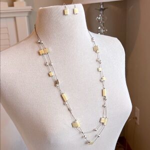 Elegant Gold and Silver Necklace
